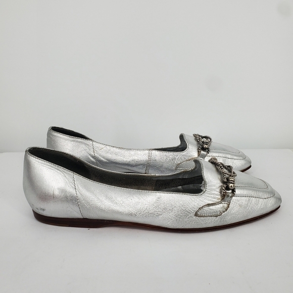 Gloria Vanderbilt Comanchee Loafers Flats Women 7.5 Shoes Silver - Picture 7 of 10